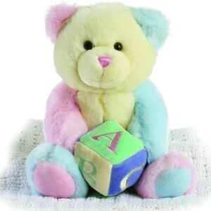 Aurora Baby A-B-Cs Musical Bear Pastel Multicolored Plush